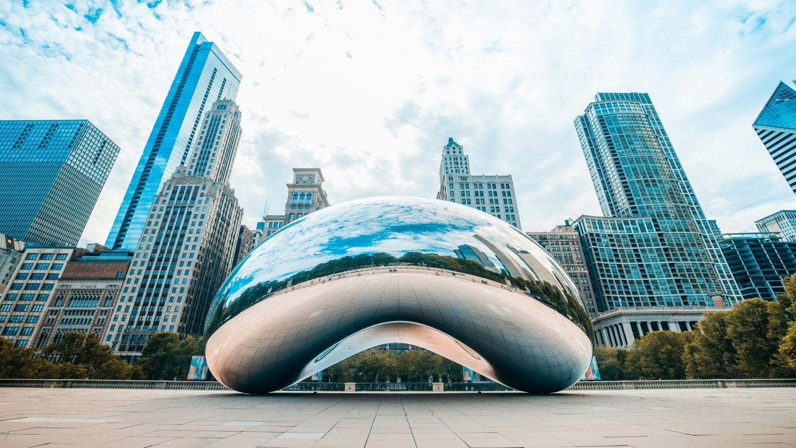 cloud gate in city during daytime